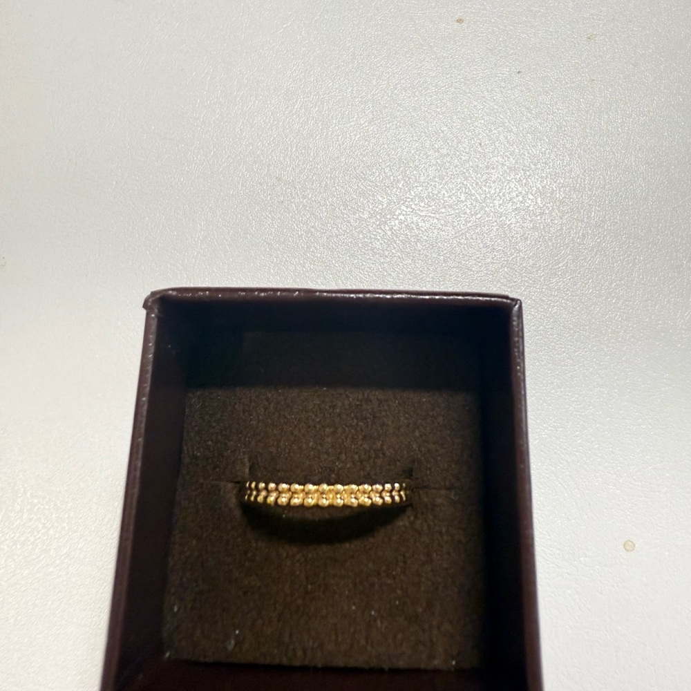 Mejuri 18K gold vermeil DUO BEADED STACKER RING